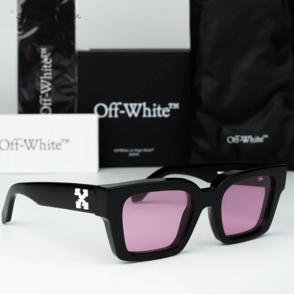 Off-White Men Sunglasses Black Pink Square OERI008 VIRGIL 1030 NEW AUTHENTIC